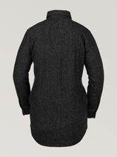 Load image into Gallery viewer, Womens Jenny Flannel Jacket - Heather Black
