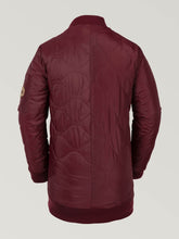 Load image into Gallery viewer, Womens Longline Bomber Jacket - Scarlet

